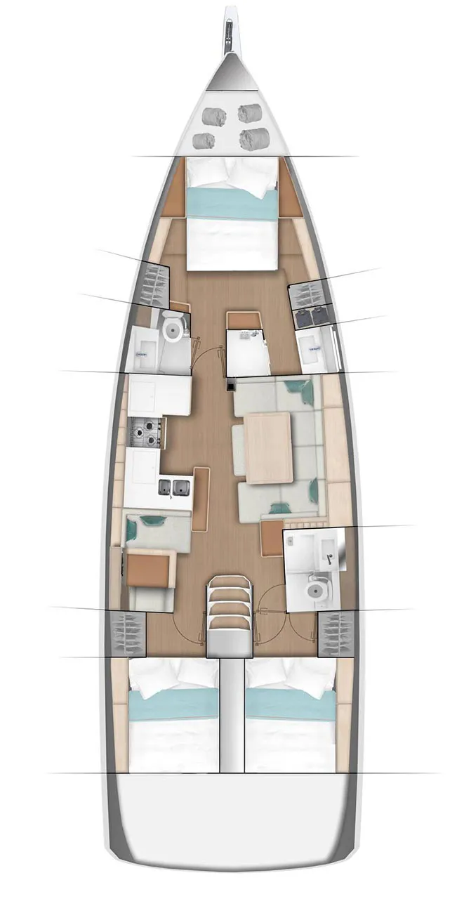 2019 Model Jeanneau - Sun Odyssey 490 · 8 Guest · #258047